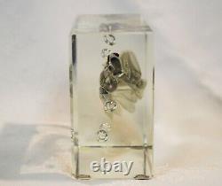 Signed Alfredo Barbini Murano Italy Art Glass Aquarium Shrimp Paperweight