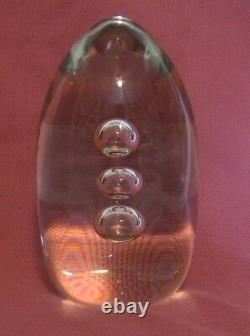 Signed Barbini Italy Hand Blown Art Glass Sculpture Bubbles Drops-in-Water