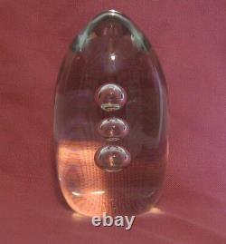 Signed Barbini Italy Hand Blown Art Glass Sculpture Bubbles Drops-in-Water