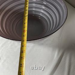 Signed Barbini Murano Italy Amethyst Art Glass Centerpiece Bowl 18 Hand Blown