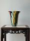 Signed Formentello Murano Art Glass Vase Murrine Rainbow Hand Blown Italy