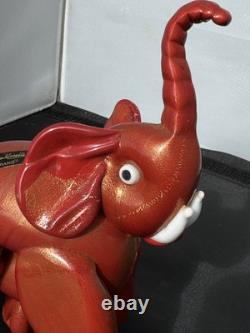 Signed Labeled Franco Moretti Murano Lucky Elephant Gold And Red 75 X 5 G2U