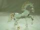 Signed Luciano Mosi Gold Fleck Murano Venetian Art Glass Prancing Horse Figurine