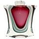 Signed Luigi Onesto Murano Sommerso Glass Decanter with Stopper Hand-Blown Glass