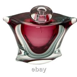 Signed Luigi Onesto Murano Sommerso Glass Decanter with Stopper Hand-Blown Glass