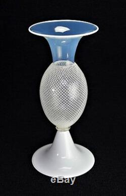 Signed Murano glass vase by Yoichi Ohira Reticello