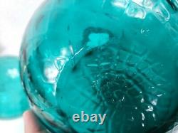 Signed VENINI Murano Italian Art Glass Aquamarine Blue 6 Vase 2001