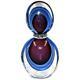 Sommerso Perfume Bottle Signed Luigi Onesto Murano Italy Blue Purple 9 1/2 MCM