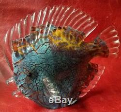Spectacular Murano Art Glass Hand Made Tropical Discus Fish Paperweight