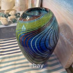 Stefano Toso Murano Glass Hand Blown Goldfish Art Glass Vase