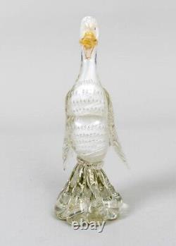 Stickered MURANO Venetian Art Glass Duck Goose Figure Hand Blown 10.5 Italy