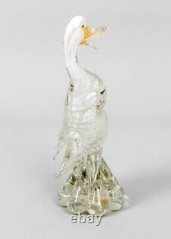 Stickered MURANO Venetian Art Glass Duck Goose Figure Hand Blown 10.5 Italy