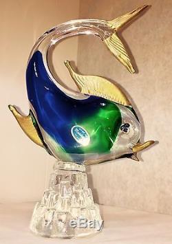 Striking Vetro Murano Hand Blown Art Glass Fish 11