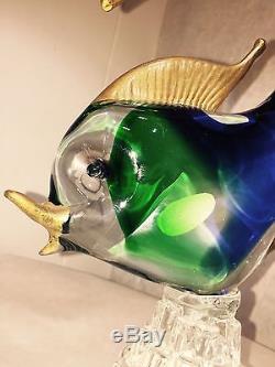 Striking Vetro Murano Hand Blown Art Glass Fish 11