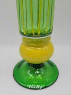 Stunning Vintage American Murano Studio Art Glass Tulip 12 Vase Hand Blown