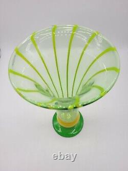 Stunning Vintage American Murano Studio Art Glass Tulip 12 Vase Hand Blown