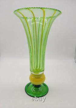 Stunning Vintage American Murano Studio Art Glass Tulip 12 Vase Hand Blown