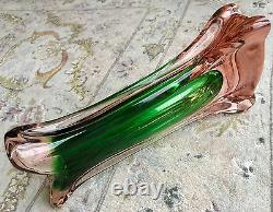 Superb Vintage Submerged Venetian Murano Sommerso Italian 10/26cm Glass Vase