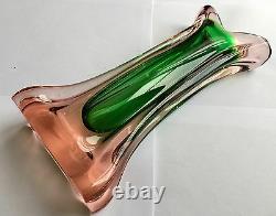 Superb Vintage Submerged Venetian Murano Sommerso Italian 10/26cm Glass Vase