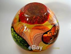 Swirled Murano Glass Vase Mid Century Modern Hand Blown