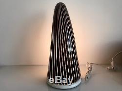 Tall Rare MID Century Res Murano Italy Hand Blown Glass Table Lamp Venini