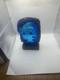 Thinking Face Blue Art Glass Murano sculpture Hand Blown