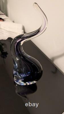 True Art! Dichroic Blown Glass, Iridescent Murano Italy. Signed! Rare