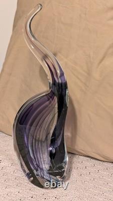True Art! Dichroic Blown Glass, Iridescent Murano Italy. Signed! Rare