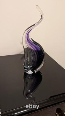 True Art! Dichroic Blown Glass, Iridescent Murano Italy. Signed! Rare