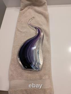 True Art! Dichroic Blown Glass, Iridescent Murano Italy. Signed! Rare