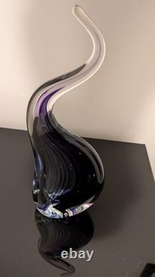 True Art! Dichroic Blown Glass, Iridescent Murano Italy. Signed! Rare