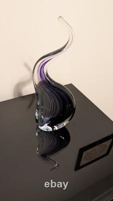True Art! Dichroic Blown Glass, Iridescent Murano Italy. Signed! Rare