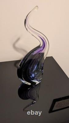 True Art! Dichroic Blown Glass, Iridescent Murano Italy. Signed! Rare