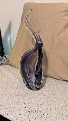 True Art! Dichroic Blown Glass, Iridescent Murano Italy. Signed! Rare