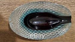 Unique Vintage Murano Glass Sommerso Geode Bowl by Seguso Vetri d' Arte