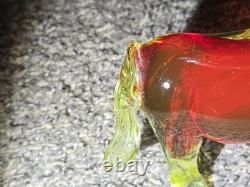 Uranium Glass Murano Donkey Mule Burro Hand Blown Prior Repair Full Uranium