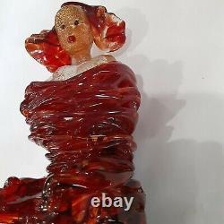 V. Nason Murano Hand Blown Woman Sitting (Signed, Dated, & #'d)