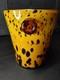 VGT MCM Tortoise Shell Hand Blown Glass Champagne/Ice Bucket Murano Italy 9.5x8