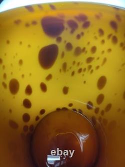 VGT MCM Tortoise Shell Hand Blown Glass Champagne/Ice Bucket Murano Italy 9.5x8