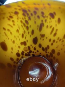 VGT MCM Tortoise Shell Hand Blown Glass Champagne/Ice Bucket Murano Italy 9.5x8