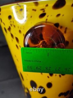 VGT MCM Tortoise Shell Hand Blown Glass Champagne/Ice Bucket Murano Italy 9.5x8