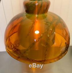 VINTAGE DORIA LIGHT FIXTURE HAND BLOWN MURANO GLASS & ALUMINUM RARE MCM 60s 70s