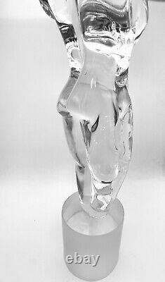 VINTAGE HUGE MURANO NUDE BODY/TORSO ITALIAN GLASS SCULPTURE SIGNED With LIGHT