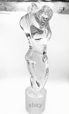 VINTAGE HUGE MURANO NUDE BODY/TORSO ITALIAN GLASS SCULPTURE SIGNED With LIGHT