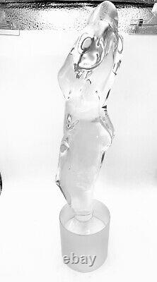 VINTAGE HUGE MURANO NUDE BODY/TORSO ITALIAN GLASS SCULPTURE SIGNED With LIGHT