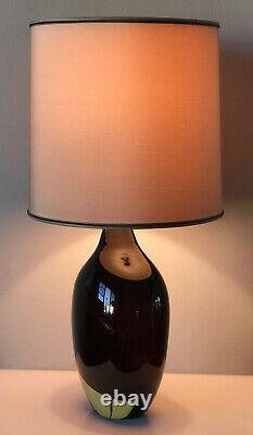 VINTAGE SEGUSO MURANO GLASS TABLE LAMP -SIGNED- ITALIAN BAROVIER TOSO MODERN 50s