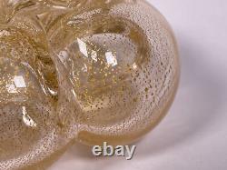 VTG Archimede Seguso Studio Art Murano Hand Blown Glass Gold Fleck Fruit Tomato