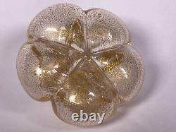 VTG Archimede Seguso Studio Art Murano Hand Blown Glass Gold Fleck Fruit Tomato