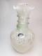 VTG Arte Murano Kristall Mery Hand Blown Glass Vase Italy 10 Speckled Ribbon