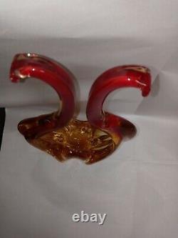 VTG Hand Blown Art Glass Sculpture